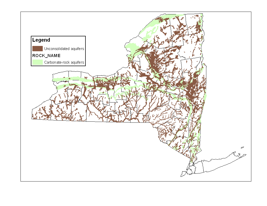 Upstate NY unconsolidated and carbonate aquifers